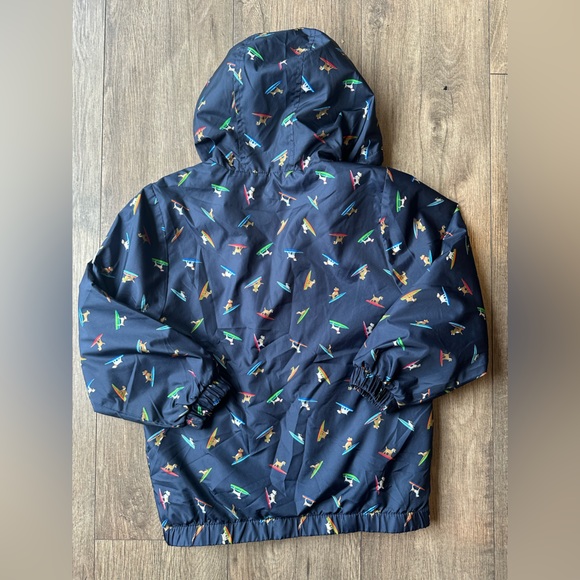 London Fog Navy Kids' Rain Jacket with Surfing Dogs - Picture 2 of 5